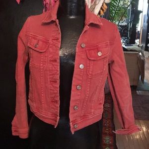 BDG XS dusty rust crop denim jacket